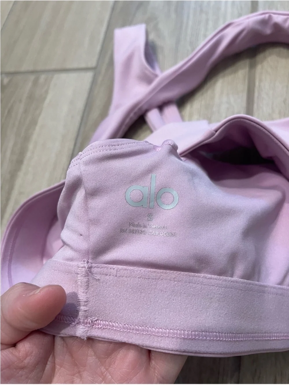 Alo Yoga Airlift Advantage Racerback Bra Sugarplum Pink Sz S 4-6